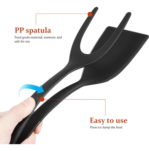 Pinzas Para Espátula 2 En 1, 3 Piezas De Espátula Para Huevo