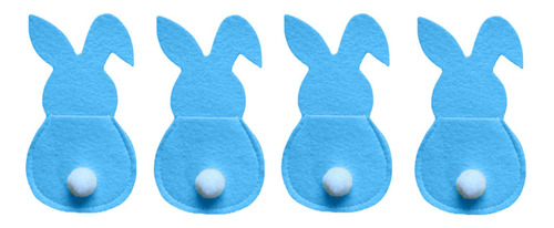 4 Piezas Porta Cubiertos De Pascua Organizador De Azul