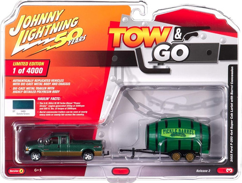 Johnny Lightning Ford F-250 Escala 1:64 R/goma Mide 8 Cm