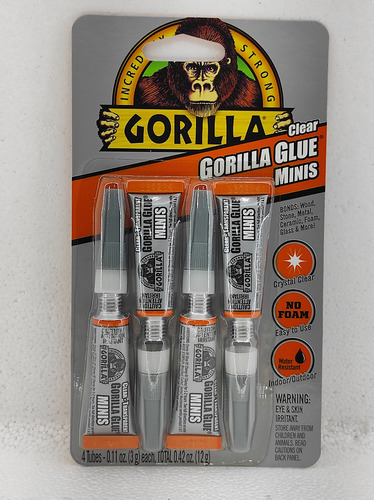 Gorilla Glue Original Clear Transparente 4un 3gr C/u