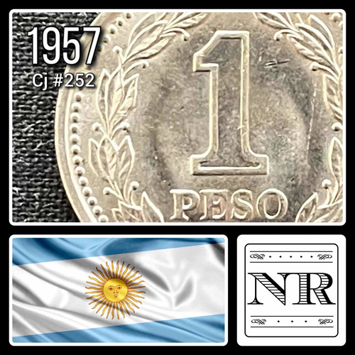 Argentina - 1 Peso - Año 1957 - Cj #252 - Km #57