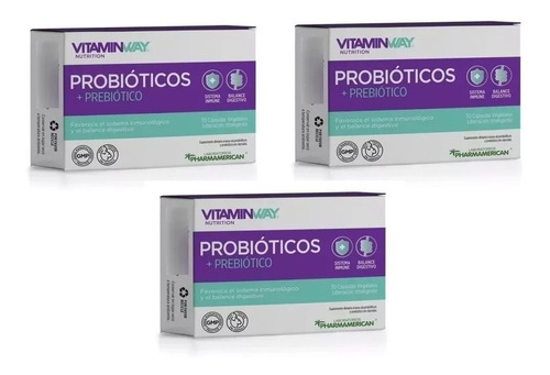 Mejora Respuesta Inmunitaria Probiotico Prebiotico X3 Cajas