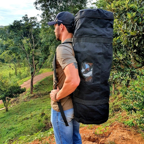 Mochila Militar Tática Exército Em Lona Reforçada 100 Litros