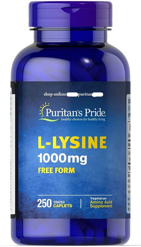 L-lysine 1000 Mg / 250 Tabs Lisina Combate Colesterol Estres