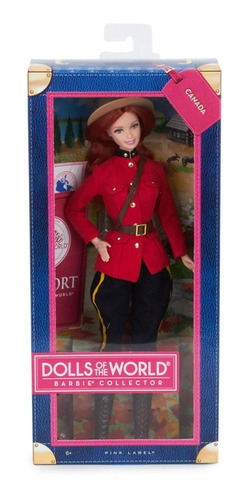 Barbie Collector Dolls World Canada Ruiva Mascote