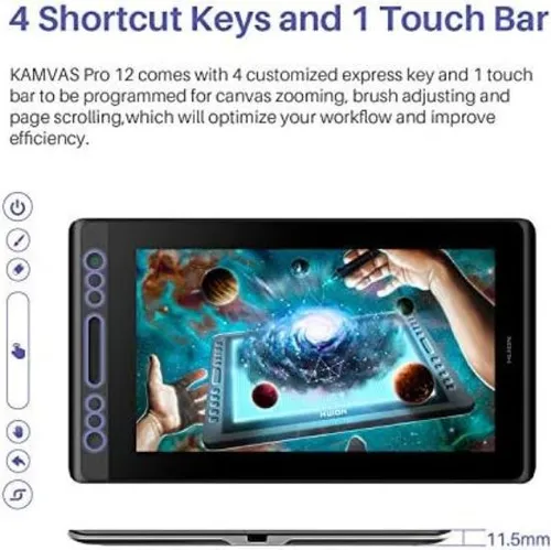 Huion Kamvas Pro 12 Tableta Gráfica Dibujo Con Pantalla 8192