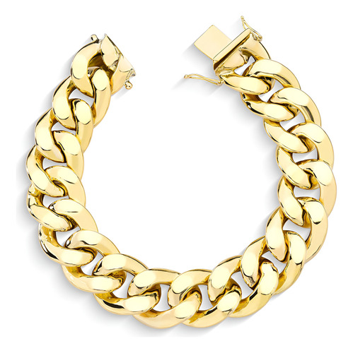 Pulseira Grumet De 16.5mm Em Ouro 18k Com Fecho Gaveta 22,0