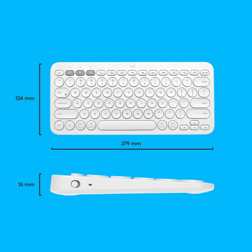Teclado Bluetooth Logitech Pebble Keys 2 K380s Qwerty Blanco Blanco Español