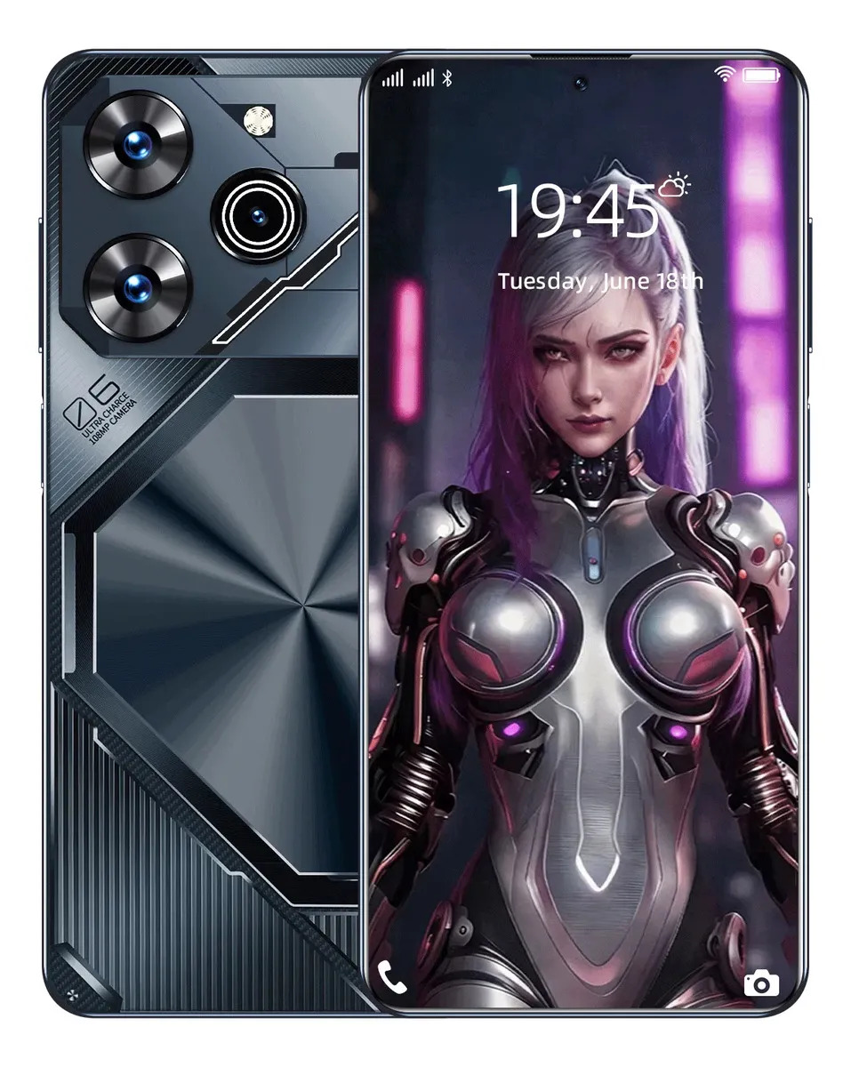 Celular Pava 6 Pro Bobarry 2026 Dual Sim 5G WiFi 16GB Ram 512GB Rom Pantalla 6.78" Batería 6000mAh Dimensity 9400 Android 14 Desbloqueado Económico