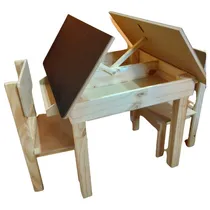 Comprar Juego Mesa Pizarron  Doble Y 2 Sillas 