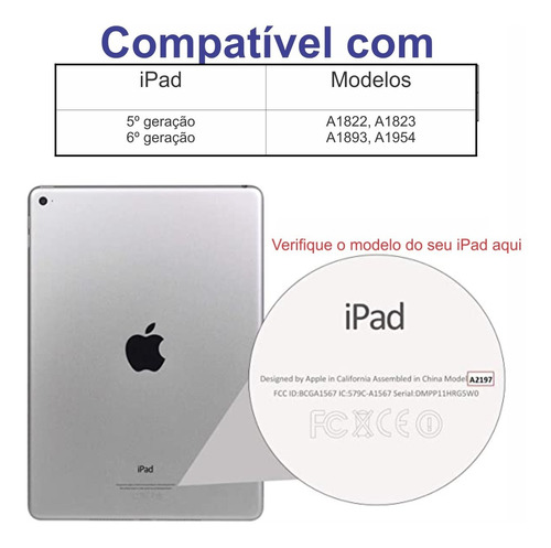 Película Vidro iPad 5 6 Tela  A1822 A1823 A1893 A1954 | MercadoLivre