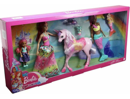 Barbie Dremtopia Fairytale Sisters Unicornio Set (Usado)