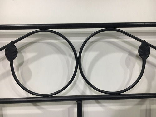 Imagen 8 de 10 de Respaldo De Cama En Hierro Forjado P/sommier 80cm Recto