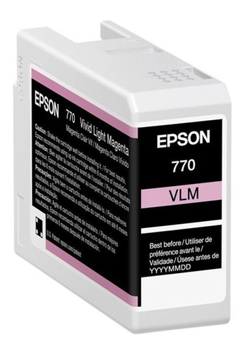 Tinta Epson Ultrachrome Pro10 T770 25ml Color Magenta Cl /v
