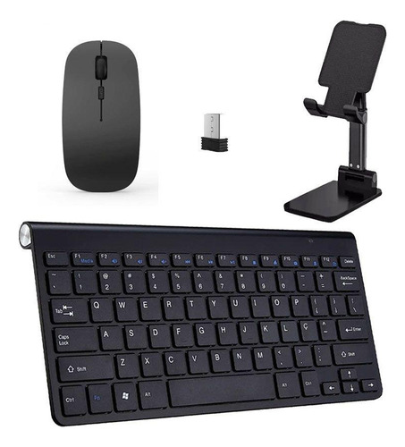 Teclado, Mouse Slim Sup Galaxy Tab S7 Fe T735 12,4 Preto