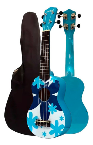 Ukelele Sunset Flower Excelente Calidad Para Iniciar + Funda