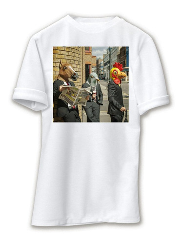 Playera Fichero Caballo Gallo Hombres En Traje Años 80