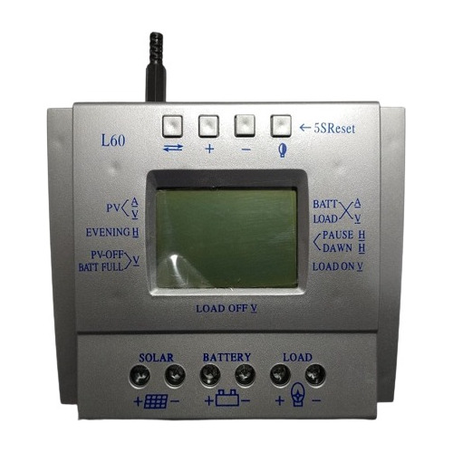 Regulador Controlador Solar Mppt L60 A 12-24 V Pv 48v Seriet