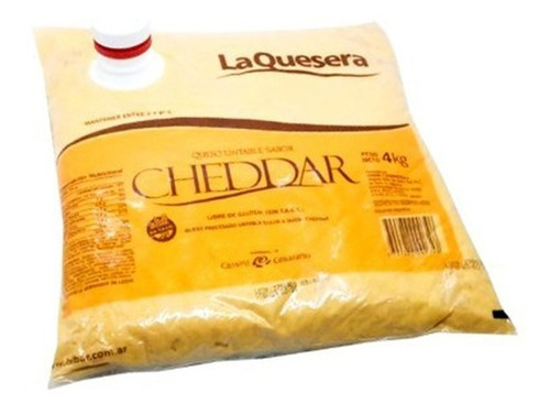 Cheddar Untable Pouch X 4 Kg La Quesera (sin Tacc)