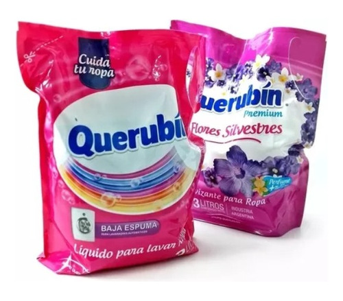 Pack Querubin Jabon Líquido Suavizante Flores Silvestres X3l