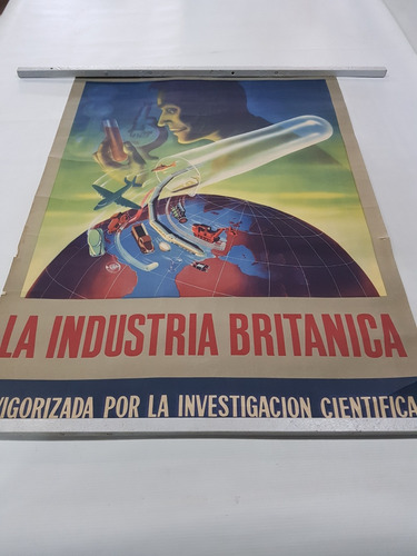 Antiguo Afiche Industria Britanica Ciencia Mag 59838