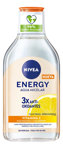 Agua Micelar Nivea Energy 400ml