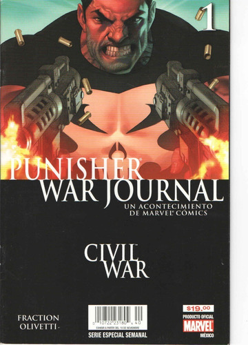 Comic Marvel Punisher Civil War 1 Español Televisa