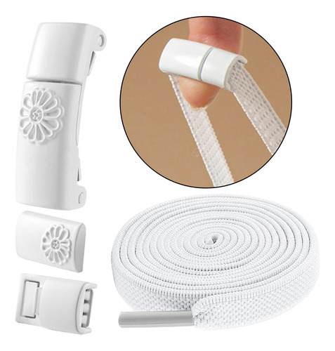 Cordones Elásticos Sin Atar, Cordones De Zapatos Blanco