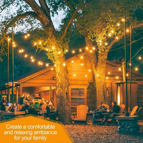 Imagen 4 de 6 de Serie Luces Led Vintage Panel Solar Exterior Con 10 Focos