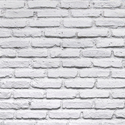 Papel De Parede Tijolo Branco 3d Vinílico 10mx57cm