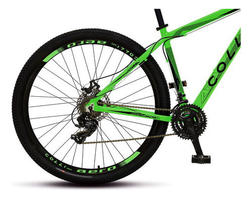 Bicicleta Colli Atalanta, Aro 29 Aero, Freio A Disco, Quadro Cor Verde