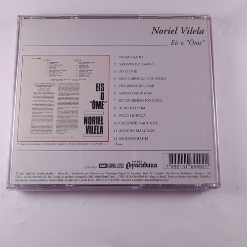 Cd Noriel Vilela - Eis O Omê Lacrado