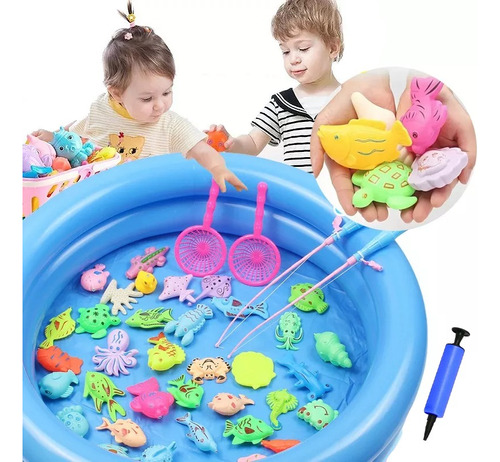 Juguete De Juego De Pesca Piscina Para Niños Pequeños 40pz