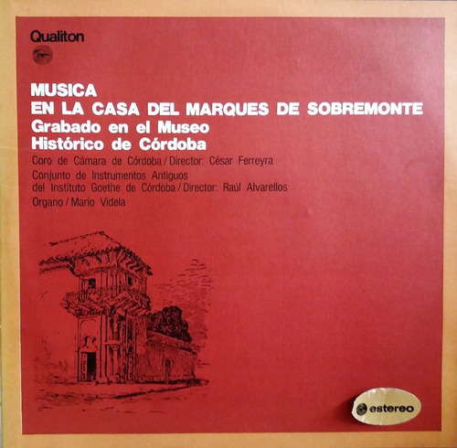 Música En La Casa Del Marques - Grabado En Museo Lp 