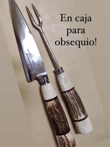 Hermoso Juego De Cuchillo Y Tenedor Artesanales