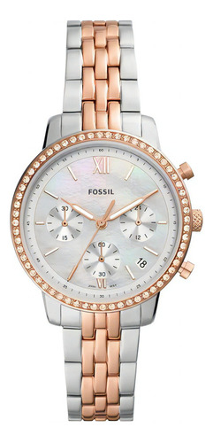 Reloj Mujer Fossil Neutra De Acero Mix Color De La Correa Multicolor