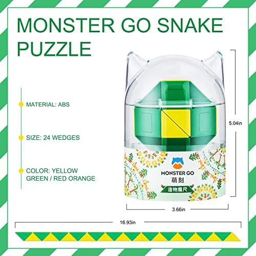 Puzle Monster Go Snake, 24 Bloques, Twist Magic Snake Brain