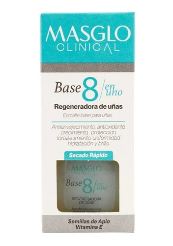 Base Masglo 8 En 1 Regeneradora De Uñas X13.5ml