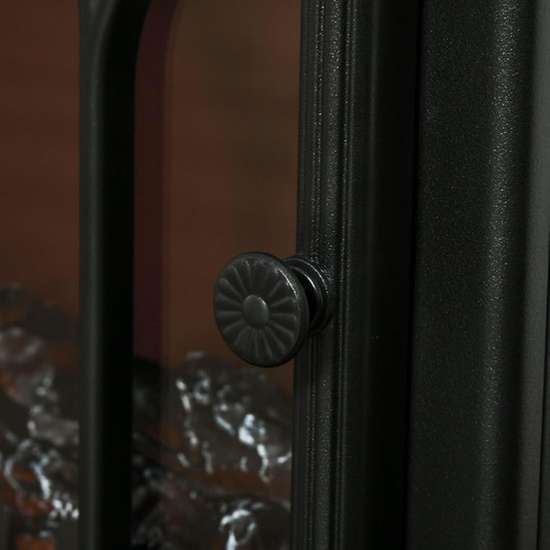 Chimenea Eléctrica Wycian Negra Montada En Pared 750w/1500w