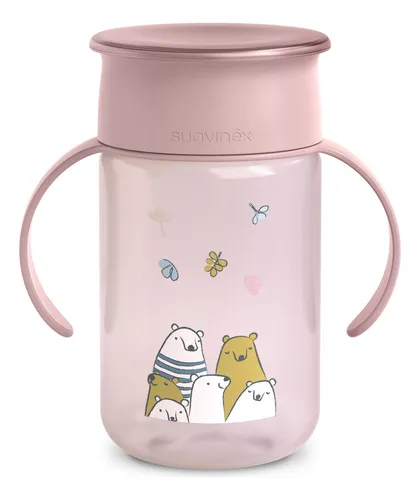 Vaso 360° +12m Antiderrame - Suavinex Color Rosa Pálido