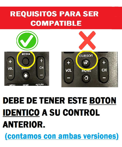 Control Remoto Para Atvio (tvs No Smart) Boton Media + Pilas