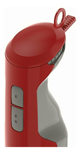 Oster - Batidora De Inmersión Roja Con Función Turbo