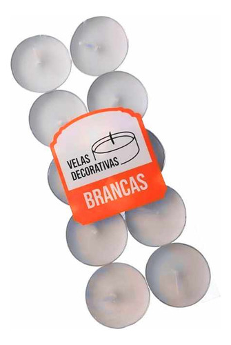 10 Mini Velas Decoração Flutuante Natal Enfeite Natalino Cor Branco