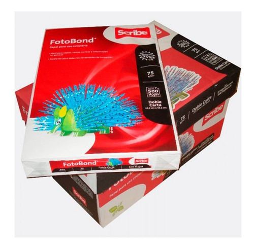 Hoja D Papel Scribe Fotobond 500 Pzs Blanco Doble Carta 75gr