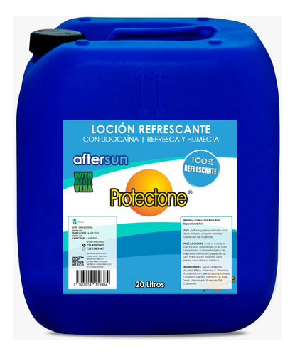 Protectone Granel Loción Refrescante Con Lidocaína Bidón 20l