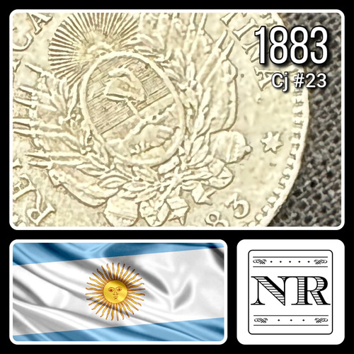 Argentina - 10 Centavos - Año 1883 - Cj #23 - Ag .900 *