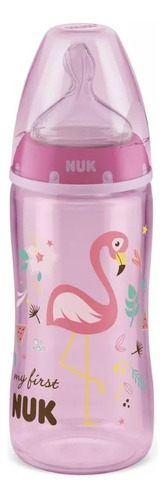 Nuk My First mamadeira bico Air System Advanced 6+M 300ml cor rosa flamingo