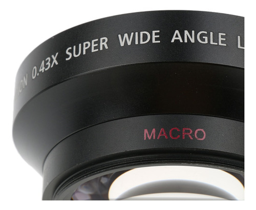 Imagem 4 de 9 de Lente Grande Angular 62mm 0.43x Com Macro Para Câmeras