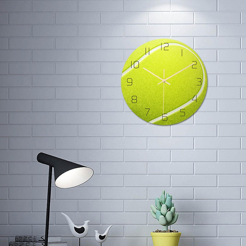 Reloj De Pared Con Bola Deportiva, Relojes Colgantes Tenis Y