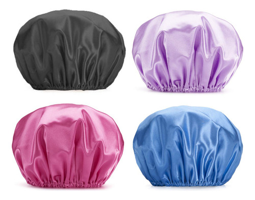 Gorro De Ducha Reutilizable Para Baño, Pelo Largo, Doble